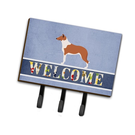 Carolines Treasures Smooth Collie Welcome Leash or Key Holder BB8342TH68